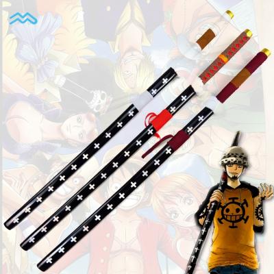 China 2021 Anime Cosplay Sword 2021 Wholesale Custom One Piece Surgeons Tender Trafalgar Law Cosplay Katana Toy Swords Solid Wooden Anime Death Wood for sale