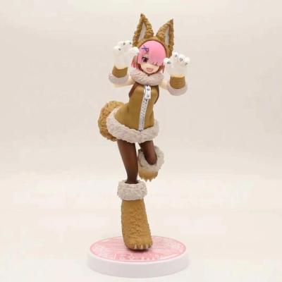 China Cartoon Toy 2021 20CM Re: Starting Life In A Different World Rem Yukata Wolf Model Zero Doll And Seven Little Goats PVC Action Figure for sale