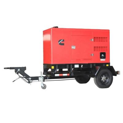 China Ce approved 100kva canopy silent trailer diesel generator with cummlns engine SZ--C132GF for sale