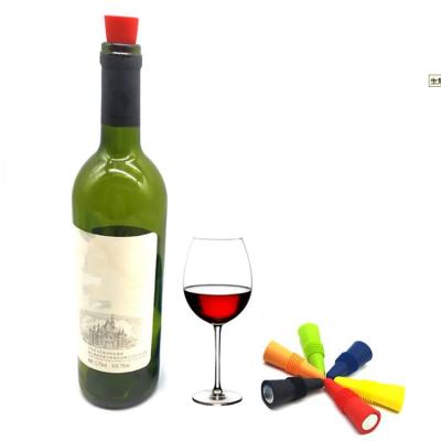 China OEM High Quality Custom Color Online Store Food Safety Rubber Silicone Rubber+Stainless Steel Wine Bottle Stopper Set for sale