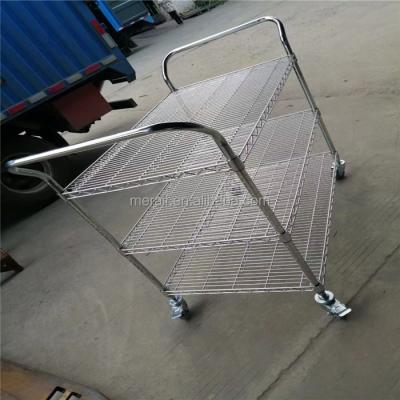 China Factory price wholesale ESD PCB Shelving Trolly Cart Stainless Steel Cart SMT Reel Storage Cart SMT Reel Rack for sale