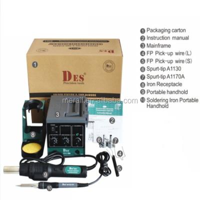 China h92 hot air and hot iron 2 in 1 rework soldering station new type 2 in 1 soldering soldering iron 2 in 1 à venda