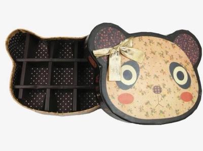 China 9 Grids Rigid Chocolate Box Cartoon Panda Shape Water Resistant for sale