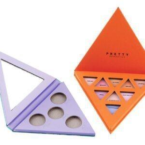 China Empty Triangle Paper Eye Shadow Palette With Magnetic Closure for sale