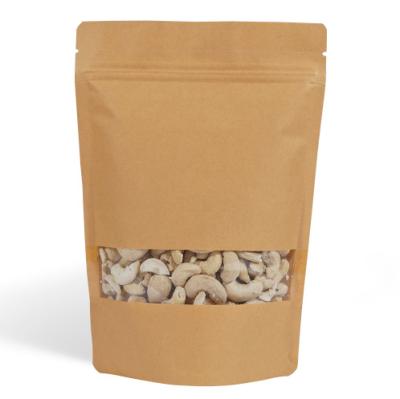 China biodegradable food grade kraft bags with window for sale