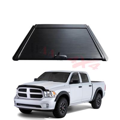 China Retractable Aluminum Rollover Truck Bed Cover 6.5 8ft Hard Tonneau Cover For Dodge Ram 1500 2012+ Accessories for sale