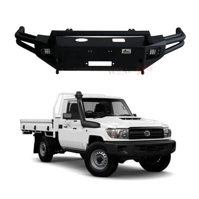 China Steel Front Bumper Bull Bar Pickup Metal LED Fog Lights For Toyota Land Cruiser 70 Series lc79 for sale