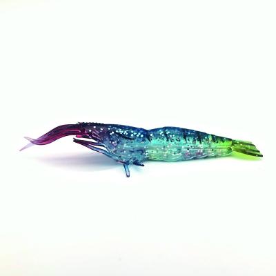 China TEUCER factory direct sales hot products luminous pink shrimp baits 9.5cm bionic soft plastic 6g shrimp fishing lure YE-08 for sale