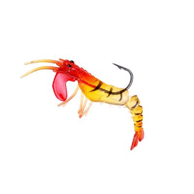 China Products 13g Lead Head Shrimp Silicon Hot Luminous Soft Soft Bait Artificial Silicone Bait Wobbler Sinking Soft Lure YE-18 for sale