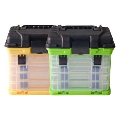 China TEUCER PVC Multi Layer Large Tool Box Plastic Multi Purpose Tackle Box Accessories Sea Fishing Bait Storage Box for sale