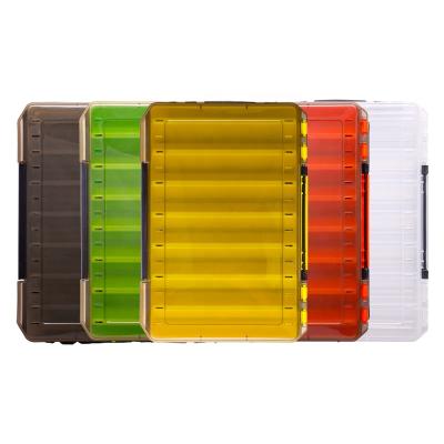 China Multi-Compartment Plastic Bionic Bait Storage Box PP Shrimp Bait Storage Box Sea Fishing Bait Storage Box Double Sided Wooden Plastic Bait Box for sale