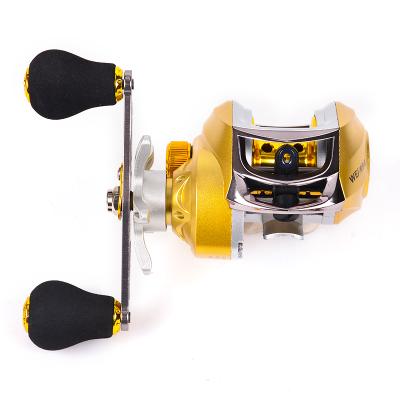 China LEFT HAND 6.3:1 Bearings Waterproof Left Right Two Line Cup Baitcasting Fly Fishing Reel High Speed ​​Groundbait Casting Fishing Reel for sale