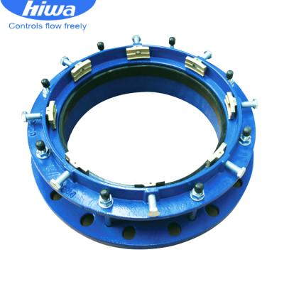 China Ductile Iron GGG50 Large Size Tension Clamped Clamp Adapter For HDPE Pipe for sale