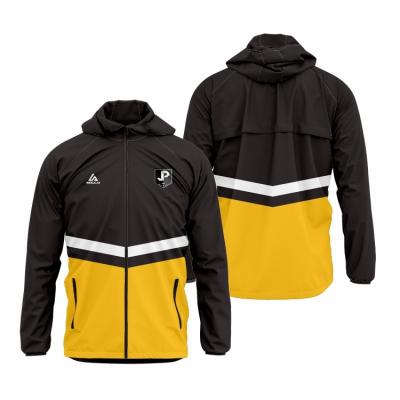 China Breathable Custom Sportswear Brand Men's Football Training Tracksuit Warm Up Anorak Windproof Jackets for sale