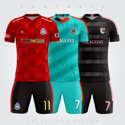 China 2022 high quality cheap football jersey Quick-dry boy new design with full set poster quick-dry soccer jerseys for sale