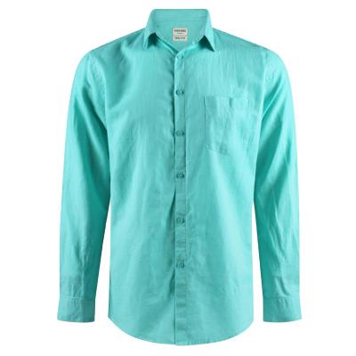 China Wholesale Custom Anti-wrinkle Yarn Dyed Long Sleeve Mens Casual Canvas Shirts OEM for sale