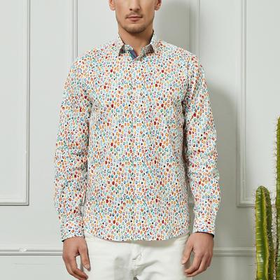 China Anti-wrinkle mens long sleeve floral summer casual autumn designer hawaiian shirts for men casual 2021 for sale