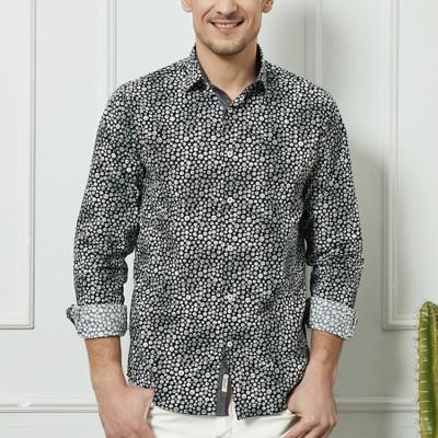 China Anti-wrinkle casual cotton for men long sleeve summer floral casual autumn hawaiian shirts for sale