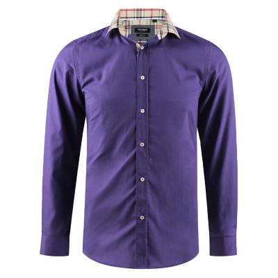 China Anti-wrinkle Factory Direct Plaid Plain Quilting Men's Casual Long Sleeve Shirt for sale