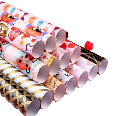 China Recycled Materials Wholesale Colorful Floral Pattern Fabric Gift Wrapping Tissue Paper for sale