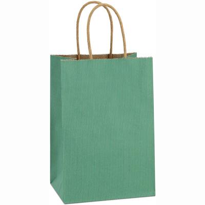 China Recyclable Kraft Recess Is Beautiful And Generous Tote Shopping Bag Green Paper Flat Bag for sale