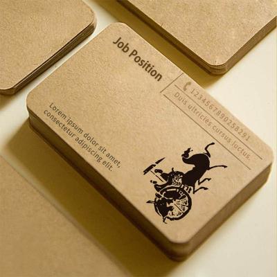 China Eco - Friendly Custom Full Color Promotional Printing Paper Card Kraft Paper Business Card for sale