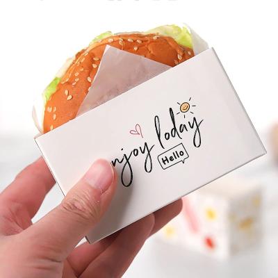 China Recycled Materials Wholesale Hamburger Paper Box Custom Baking Paper Food Grade White Car Shape Small Paper Box for sale