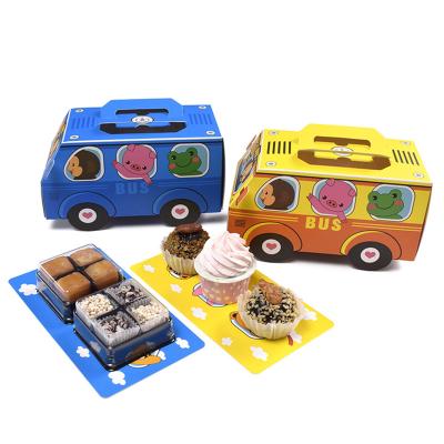 China Recycled Materials Wholesale Custom Recyclable White Box Shape Bus Cake Car Cardboard Good Quality Animal Paper Candy Box for sale