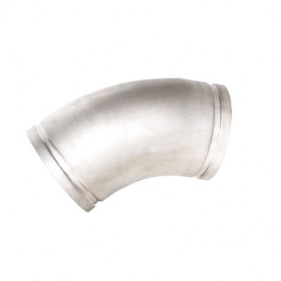 China 90 Degree Sanitary Stainless Steel Elbow Round Steel Pipe Fitting Stainless Elbow for sale