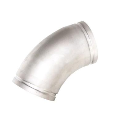 China Custom Welded Sanitary Stainless Steel Pipe Fittings 316 SS Elbow Round for sale