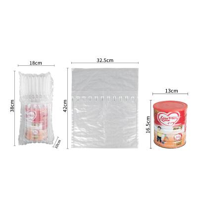 China Recyclable High Quality Inflatable Protective Air Bubble Packing Bag For Milk Powder Box for sale