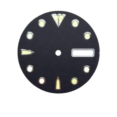 China Brass high quality superluminous dial skx007 copy your own logo 28.5/29.5mm match Seik nh35 movement watch dial for sale