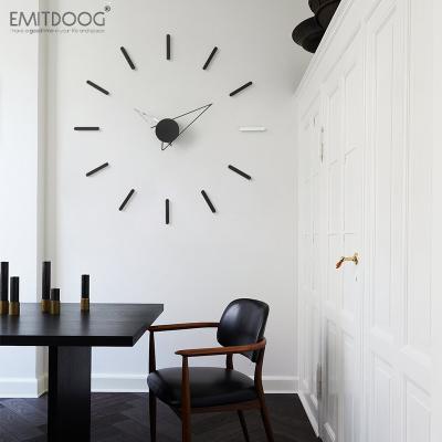 China Emitdoog DIY CREATIVE Unique Acrylic Clock Easy To Stick Wall Sticker Numbers Frameless Decorative Large Wall Clock for sale