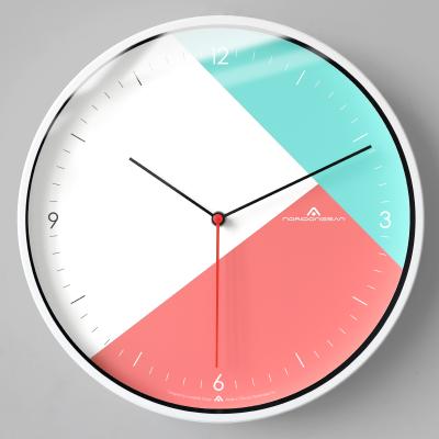 China Antique Style 30*30cm PP Decals Around Glass Wall Quartz Dial Color Matching Wall Clock for sale