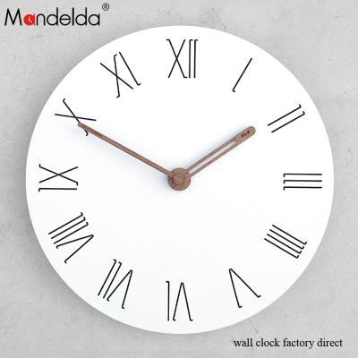 China Digital World Prayer Time Wooden Round Modern Silent Muslim Creative Antique Wall Clock Mandelda Style White Home Decor Watches 12 Inch for sale