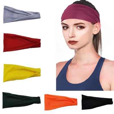 China New Sports European American Men's Sports Sweatband Fitness Sweatband Yoga Headband 18 Absorbing Colors for sale