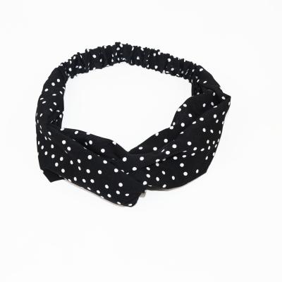 China 2022 Hot Sale Fashion Cute Cross Hair Band New Dot Wave Hair Bands Small Small Circle Make Up Hair Band Yoga Gym Headband Accessories for sale