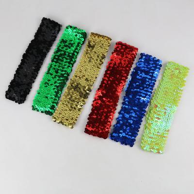 China Yiwu Fashion Mermaid Sequins Headband Elastic Hair Bands French Fashion Ties Makeup Headbands Wholesale Hair Rubber Bands for sale