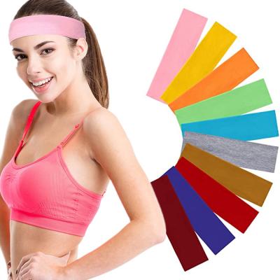 China Sporty American European Milk Hair Elastic Silk Band Women's Fitness Exercise Hair Band Sweat Absorption Elastic Yoga Headband for sale