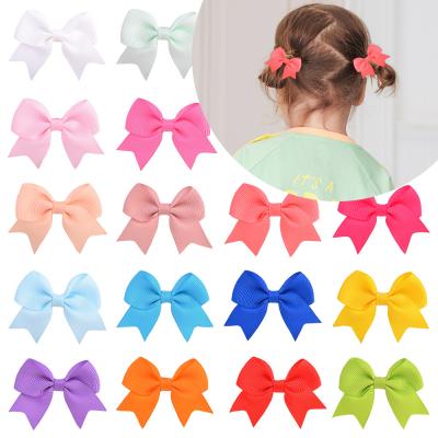 China European American children's hairpin simple soft hairpin hairpin candy color bow hair clip fashion broken edge girl lovely for sale