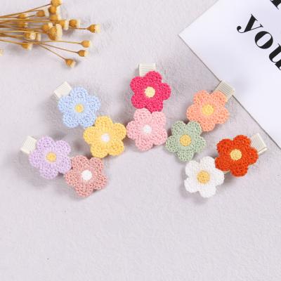 China New fabric fashion cute art children's hair accessories fashion bangs flower girl handmade personality side clip sunflower hair clip for sale