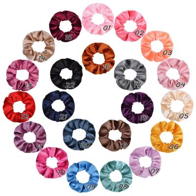 China 2022 Yiwu Plush Fashion Large Intestine Large Intestine Hair Circle Super Soft Hair Circle Single Head Rope Hair Elastic Hair Band Tie Band for sale