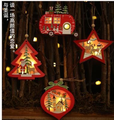 China Wooden Mini Christmas Tree Pendant Christmas Tree Pendant Christmas Tree Decoration for sale