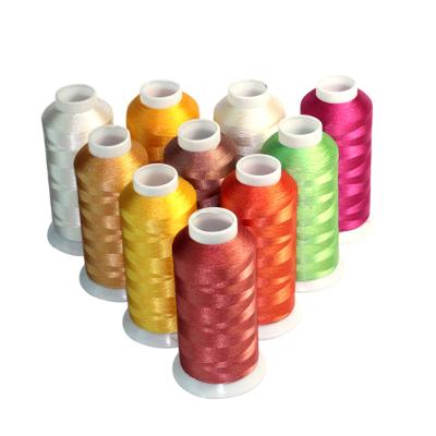 China Abrasion Resistance Factory Wholesale 100% Polyester Thread 120D/2 150D/2 3200yds Polyester Embroidery Thread for sale