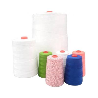 China Factory wholesale 100% abrasion resistance spun polyester sewing thread 10/3 12/4 bag closing thread for sale