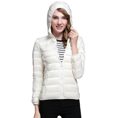 China 2022 new autumn and winter women's short feather warm hooded fashion large coat breathable coat down jacket down jacket for sale