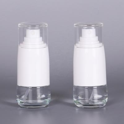 China 45ml cosmetic glass bottle with sprayer for cosmetics for sale