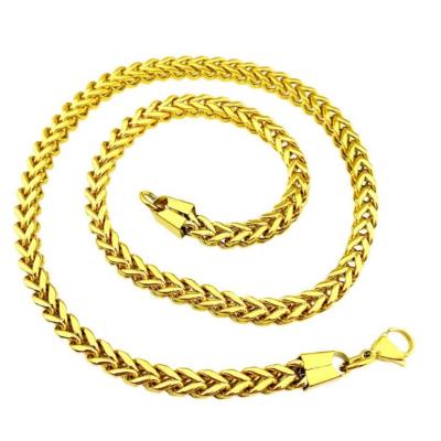 China Hot Selling Steel Necklaces, FASHIONABLE 6mm Titanium Chain Gold Plated Stainless Steel Necklaces Jewelry Wholesale for sale