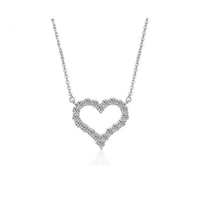 China CLASSIC Jewelry Love Heart Jewelry 925 Sterling Silver Pendant Necklace Women Sterling Silver Necklace Manufacturer for sale