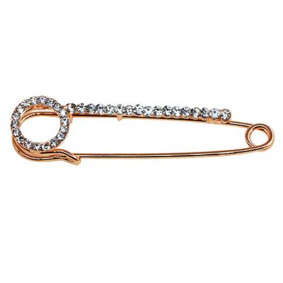 China ALLOY Brooch Pin Dress Channel Pin Safety Pin Crystal Custom Accessories Women for sale